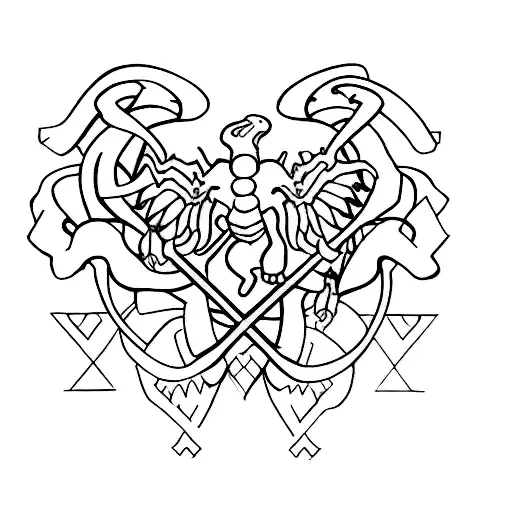 3 Cross With Scorpio And Broken Heart For Female