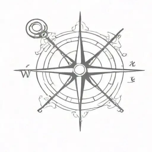 Tiny Compass Emphasising The West Prong