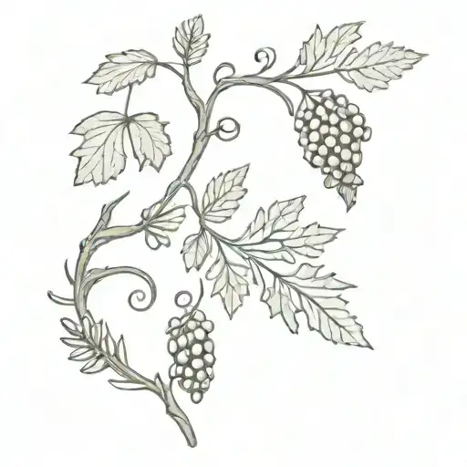 Grape Vine And Fir Cone