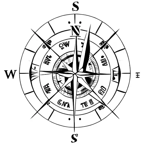 Compass With Nature And Camping