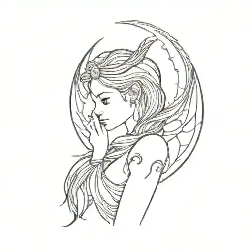 Goddess Virgo With Dragon Wing