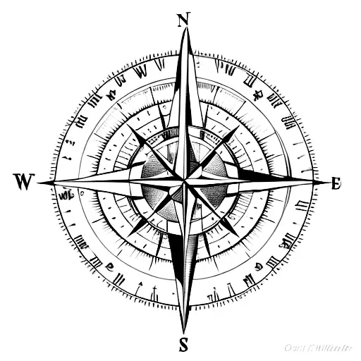 Compass With Odin's Spear As North
