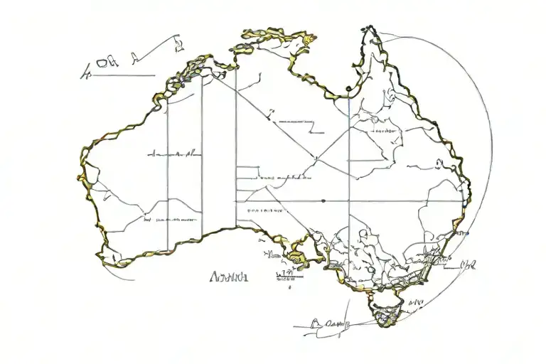 Outline Of Australia With A Date