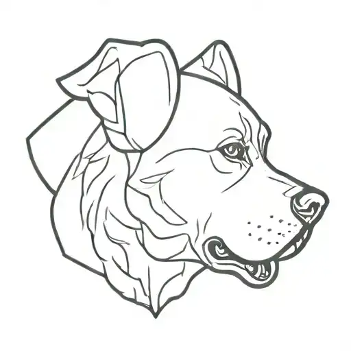 Dog Head Outline With A Beer Hop