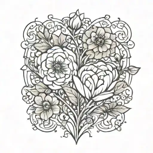 Heart And Marigold Combined