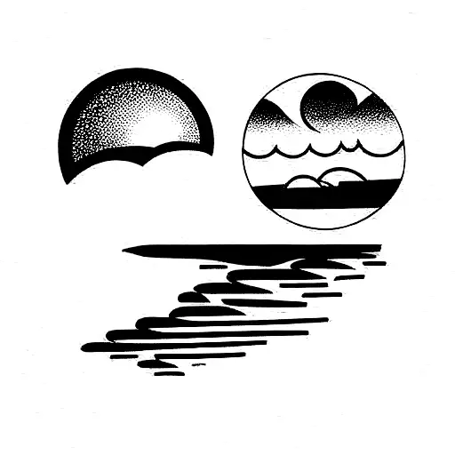 Two Piece Sunset Over The Sea