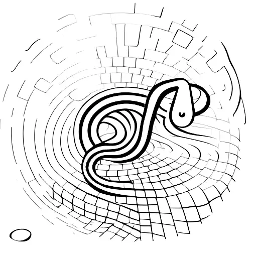 A Snake Ringing Around A Mirrorball