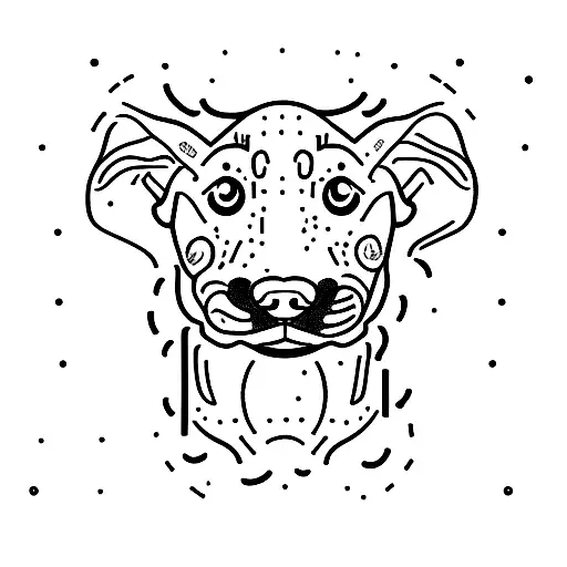 Sausage Dog Head Outline