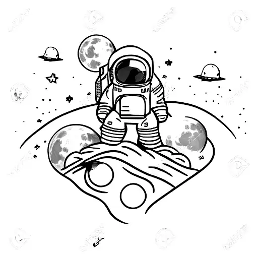 Astronaut Thinking On Moon