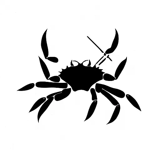 Twin Girls With A Crab