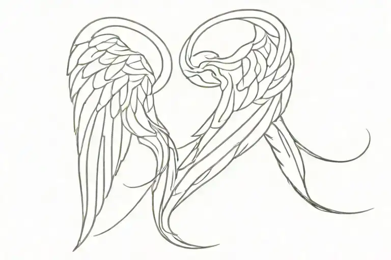 Angel Wings Intertwined