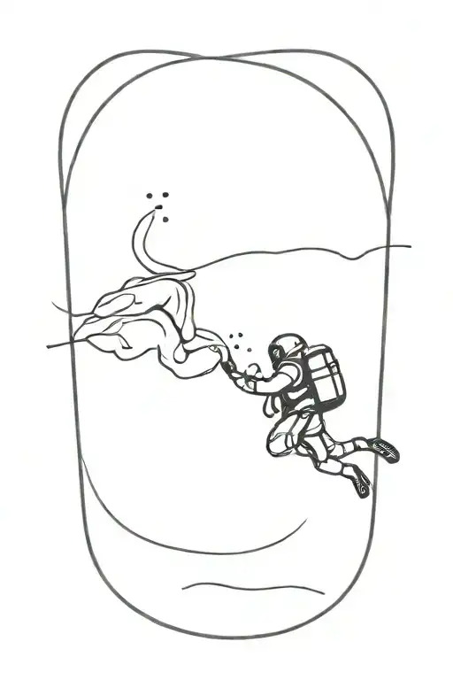 Scuba Diver Floating