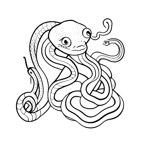 Cute Snake With Glasses