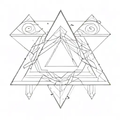 A Minimalist Triangle Geometric Design Incorporating Water And Air Elements