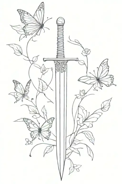 Sword With Butterflies
