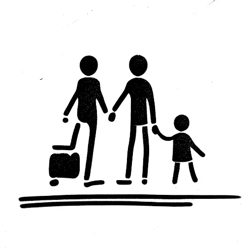 Two Parents Men With A Son