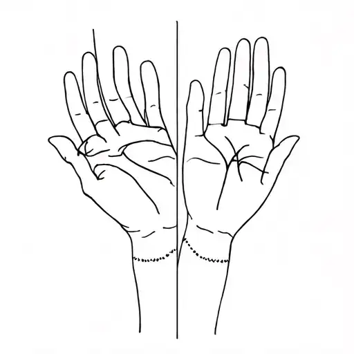 Palm And Virgo Zodiac Sign Intertwined