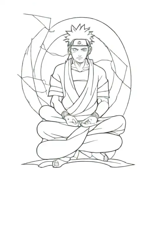 Naruto Meditating Silhouette
