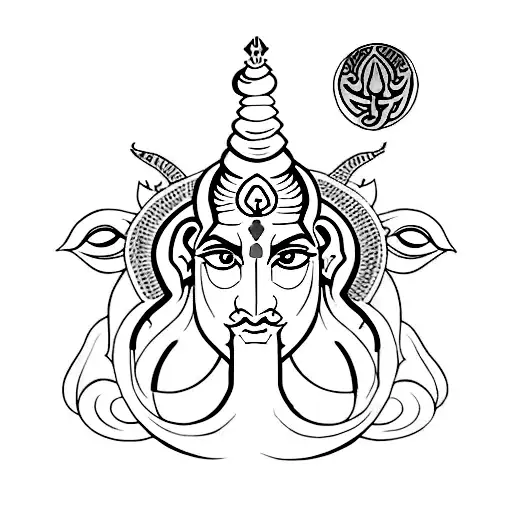 Lord Shiva With Aum Symbol
