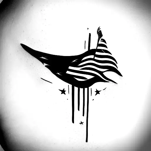 Bird American Flag