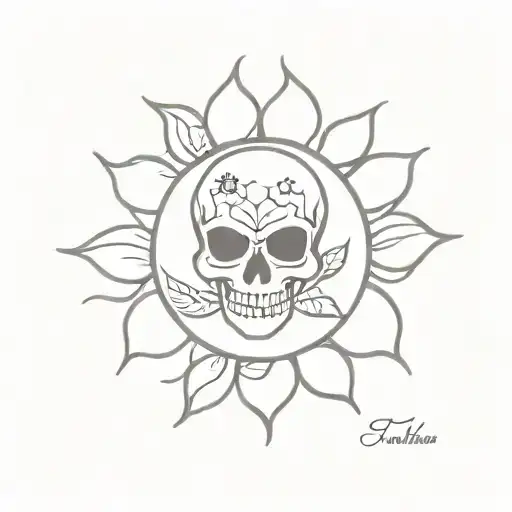 Small Skull Sunflower
