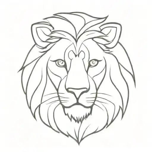 Lion Tatoo Design And 36 Number Should Be Symbolized In That