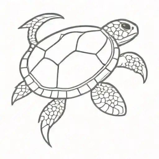 Sea Turtle Arabic Style