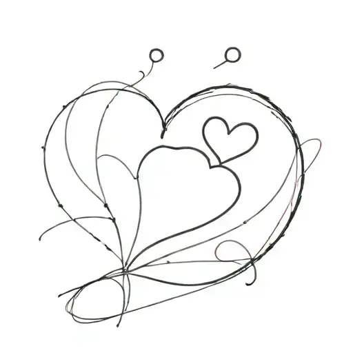 A Minimalist Design Of A Heart With The Words 'I Love You' Incorporated Into The Shape