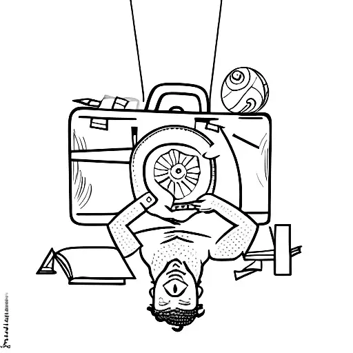 A Silhouette Of A Traveler Reading A Book In Front Of A Stunning Indian Temple