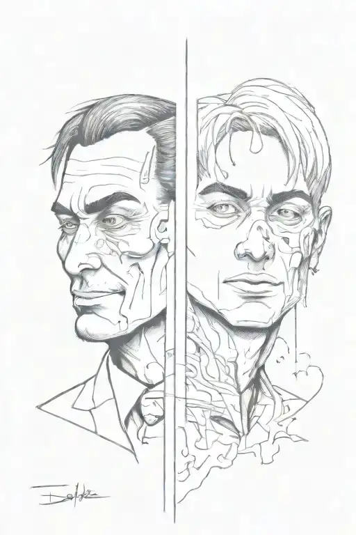 Two Face Monster One Smiling One Crying Teatre Grunge And Dark