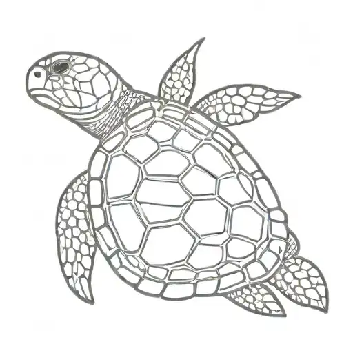 Sea Turtle Arabic Style