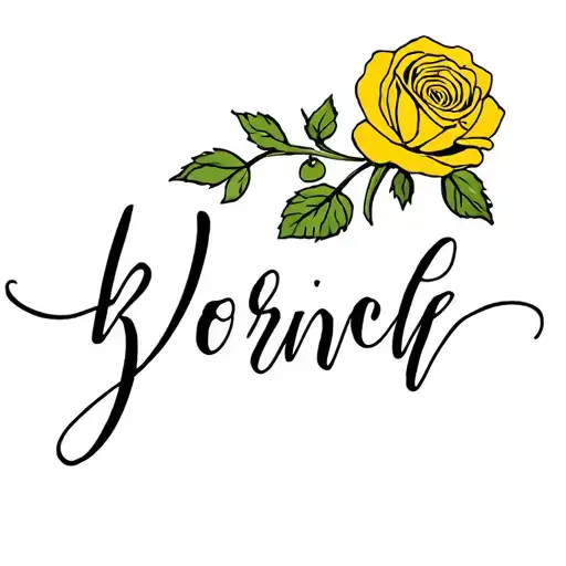 Name And Yellow Rose