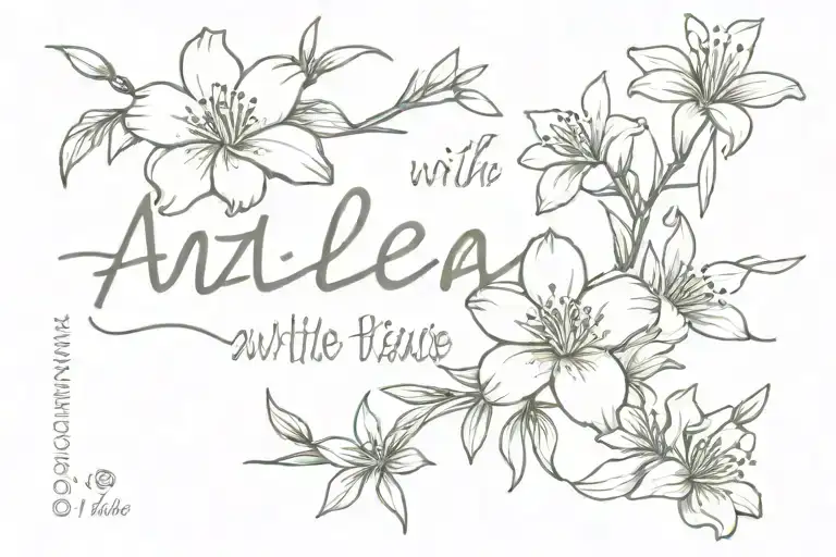 Azalea With Words 'With A Little Peace And Some Harmony'