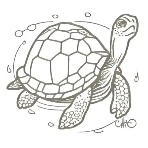 Turtle With A Peace Sign Shell