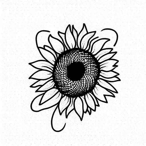 Sunflower And A Breast Cancer Ribbon