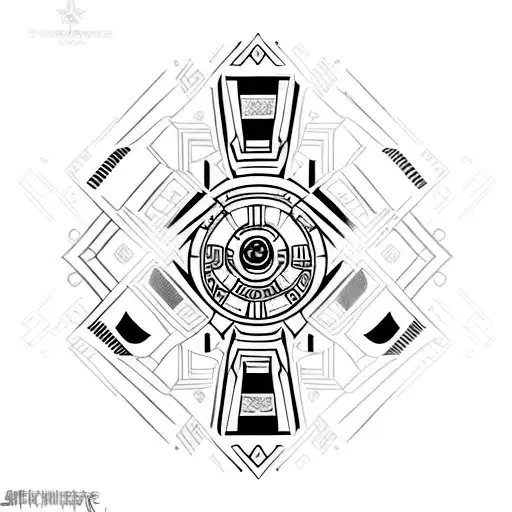 A Checkerboard Pattern With Star Wars Spaceships