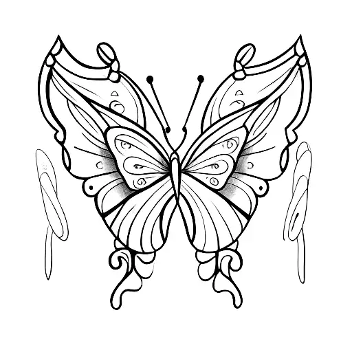 A Minimalist Tattoo Of A Book With Butterfly Wings