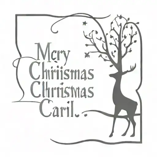 A Minimalist Tattoo Design Combining A Classic Christmas Carol Lyric With A Movie Quote