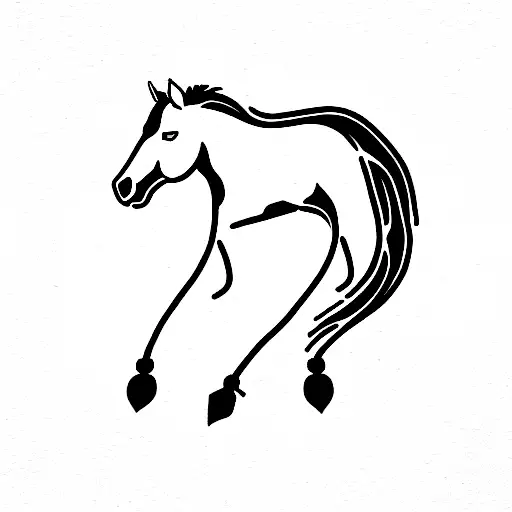 Horse In Typography