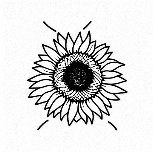 Sunflower With A Breast Cancer Ribbon