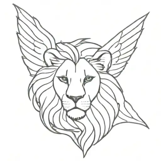 Lion With A Woman's Face With Wings