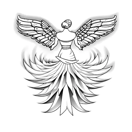 Angel Wings With The Word Piggy Written In Them