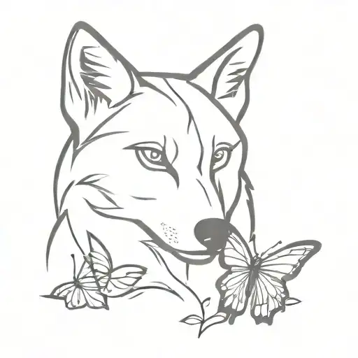 Wolf And Butterfly
