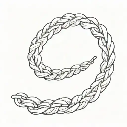 A Rope To Be Like A Bracelet And At One End To Be Broken And To Be Held On A Thread