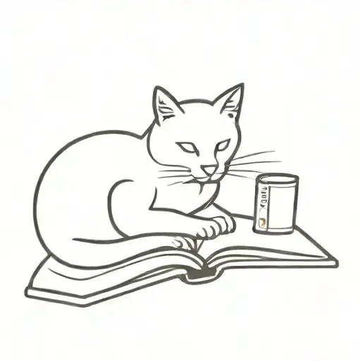 A Cat With A Book