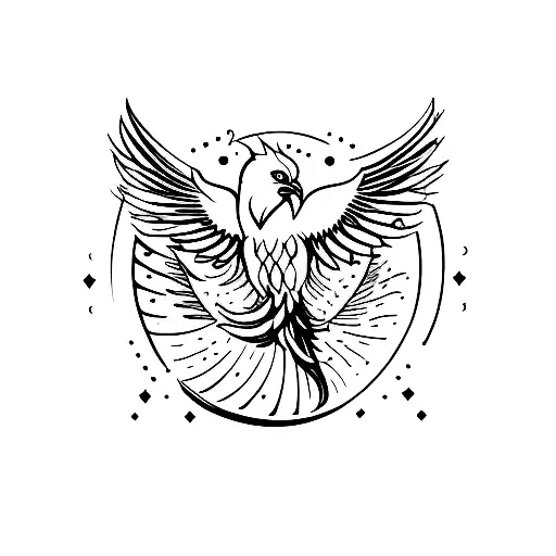 A Phoenix Playing A Musical Instrument