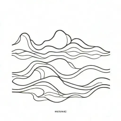 Small Minimalist Waves Abstract