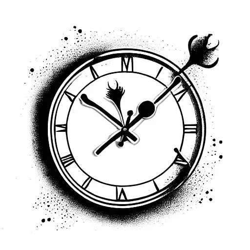 Salvador Dali Melting Clock On A Knife