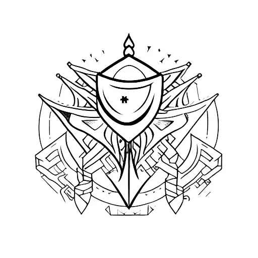 Excalibur Sword Protruding From Solar Eclipse