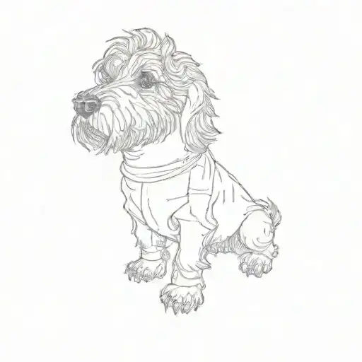 A Dog Wearing A White Shirt